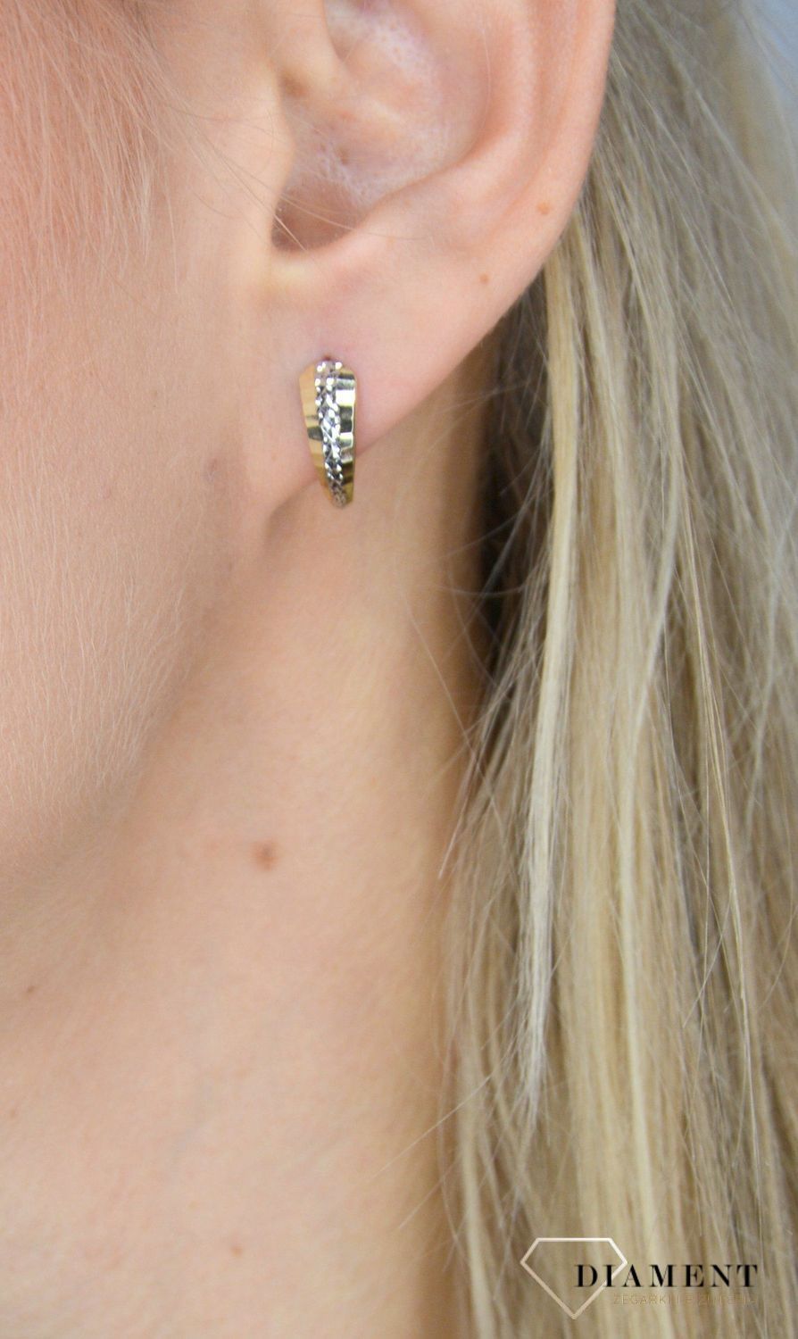 Złote kolczyki 333 droga z białego złota KL 6183 333.jpg